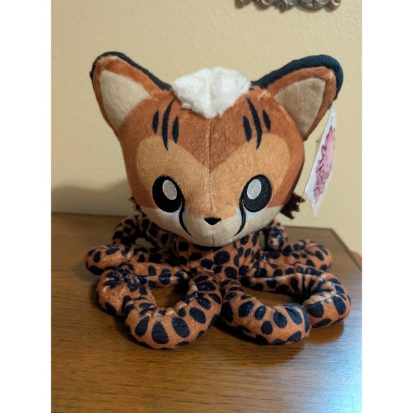 Cheetah Tentacle Kitty Octopus Stuffed Animal Plush NWT Hard To Find - Picture 1 of 5